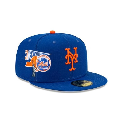 New York Mets Gorra | New Era MLB City Patch 59fifty Fitted Cap Mexico - Azules